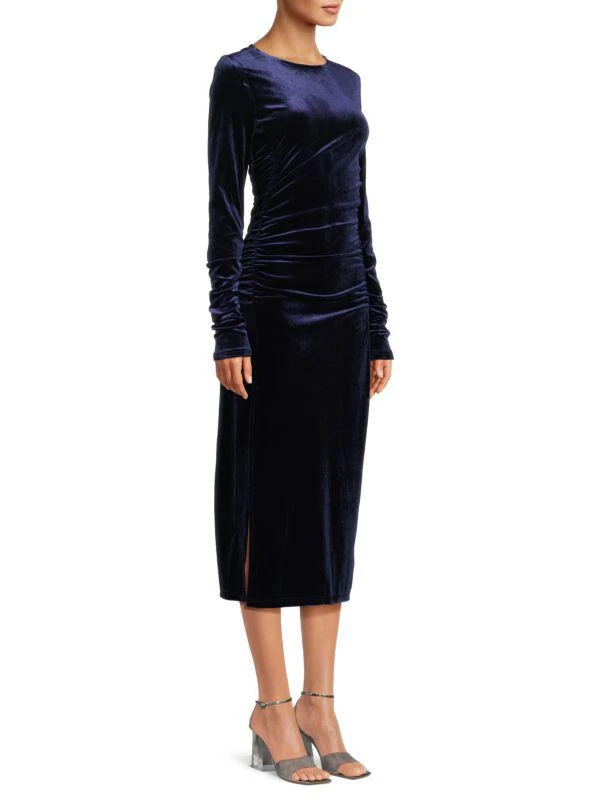 Sam Edelman Ruched Velvet Midi Dress 3