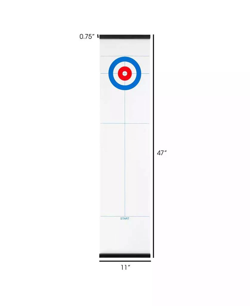 Trademark Global Hey Play Tabletop Curling Game - Portable Indoor Desktop Roll Up Magnetic Competition Board Game With Eight Stones 2