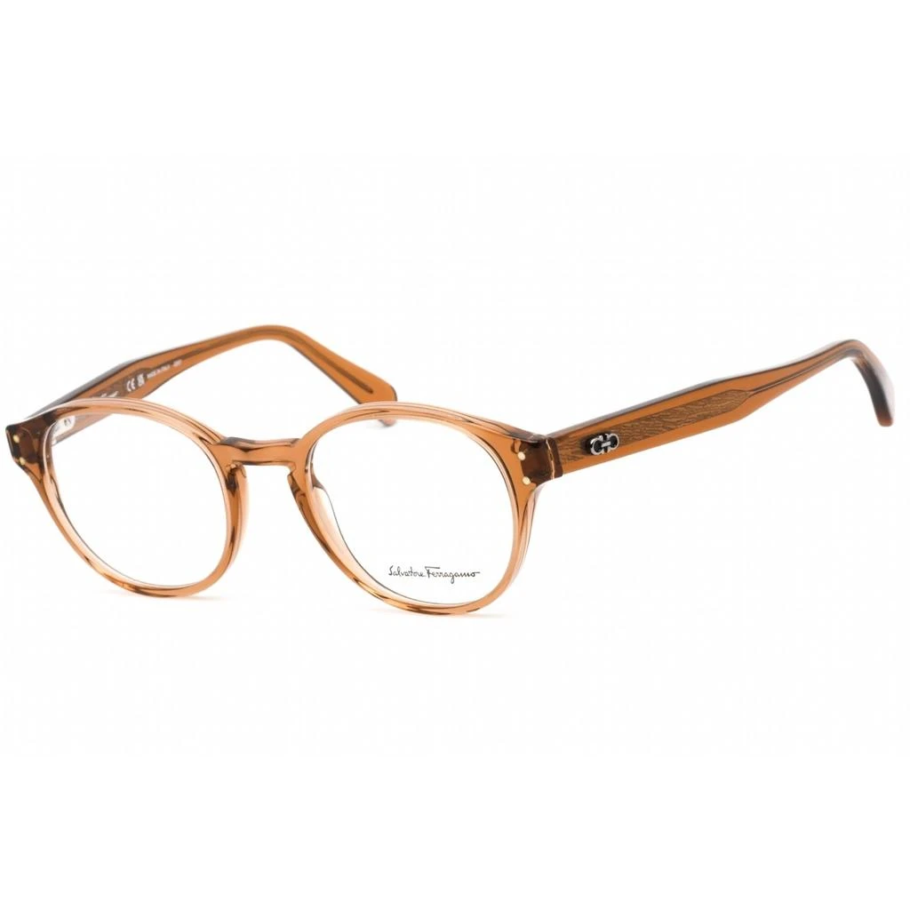 Salvatore Ferragamo Salvatore Ferragamo Men's Eyeglasses - Round Transparent Brown Frame | SF2940 232 1