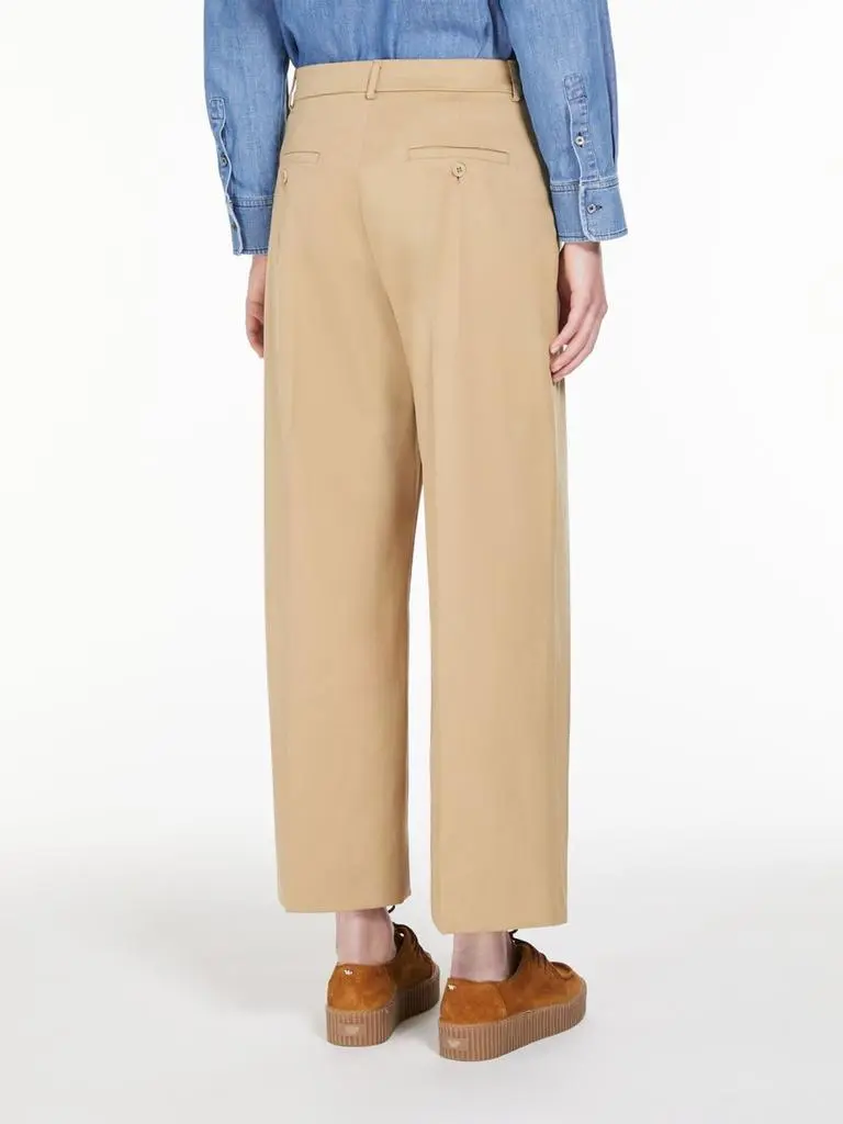 Weekend Max Mara Cotton satin cropped trousers 3