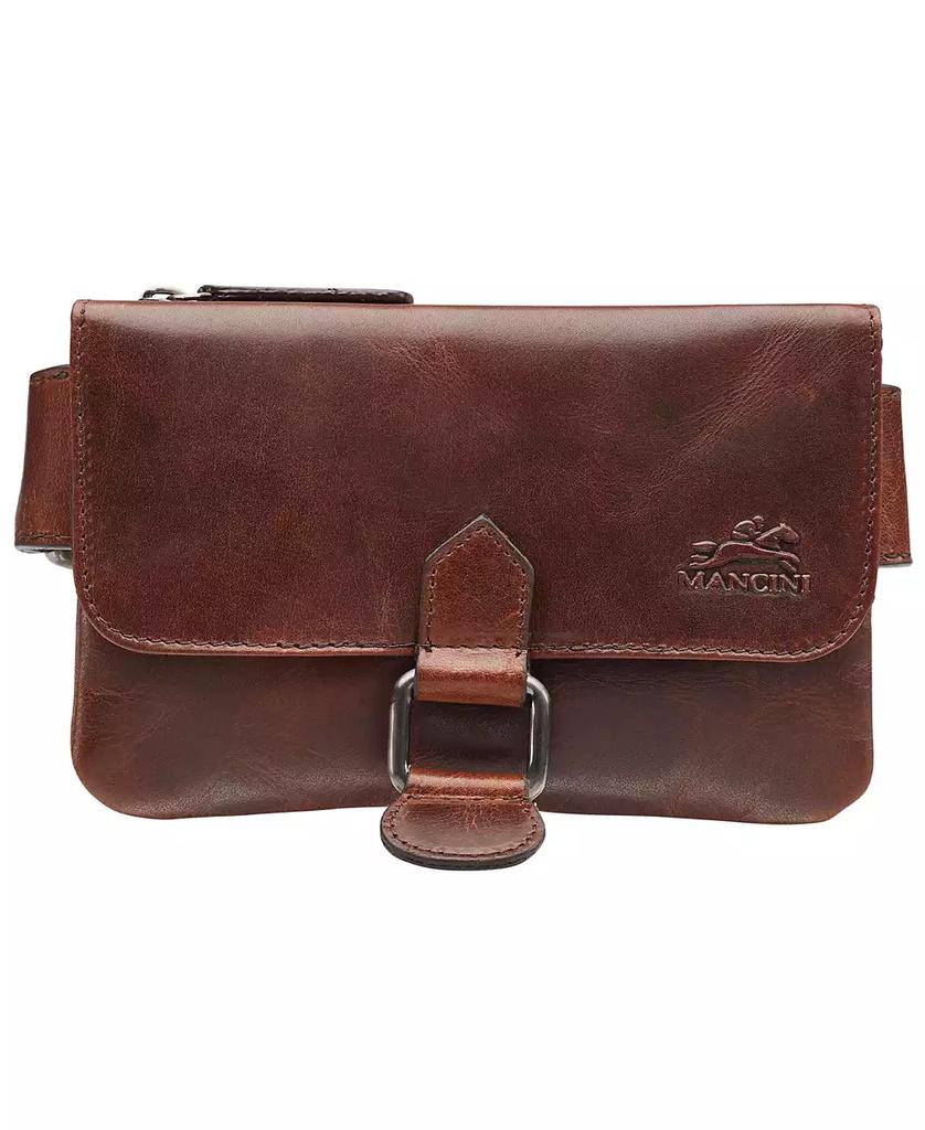 Mancini Leather Goods Men's Slim Waist Bag