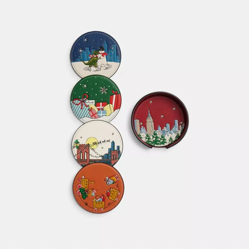 Coach Holiday Coaster Set 1