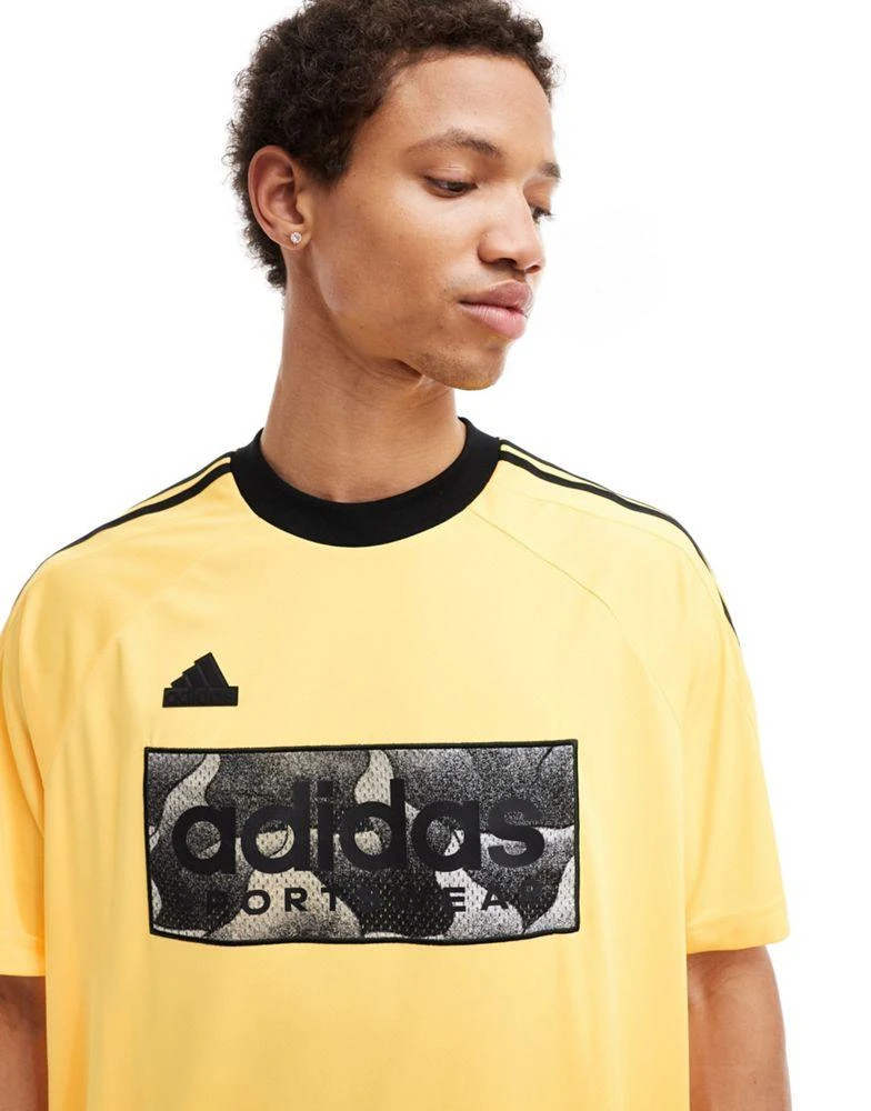 Adidas adidas Football Tiro retro t-shirt in yellow and black 2