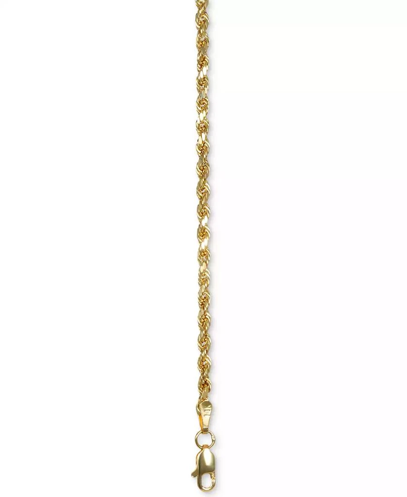 Italian Gold Forza Rope Chain 18" Necklace (2-1/2mm) in 14k Gold 4