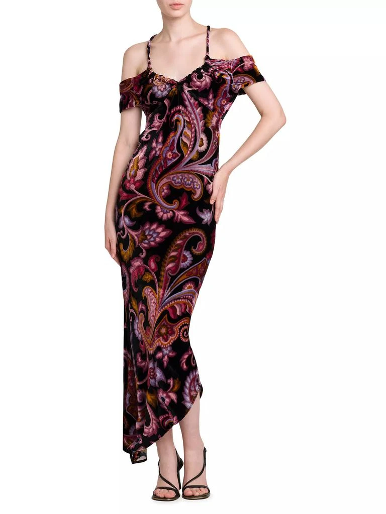 ETRO Paisley Off-the-Shoulder Midi-Dress 2