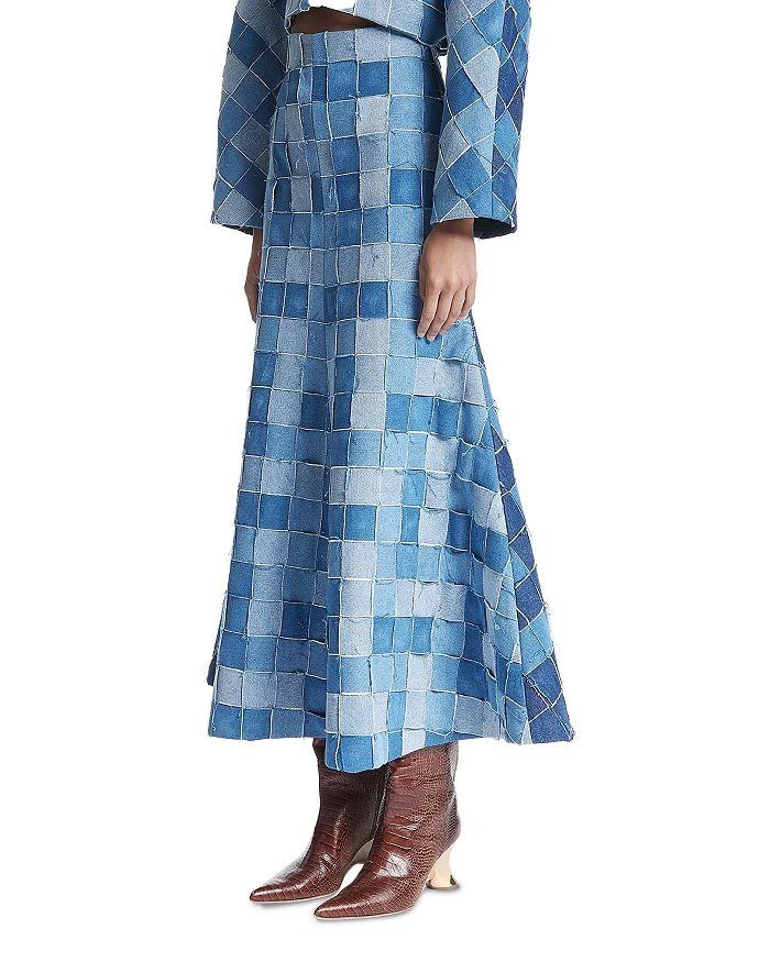 A.W.A.K.E. Mode Denim Layered Skirt 5