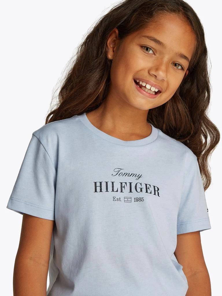 Tommy Hilfiger Tommy Hilfiger Girls Script Logo T-Shirt in Blue 4