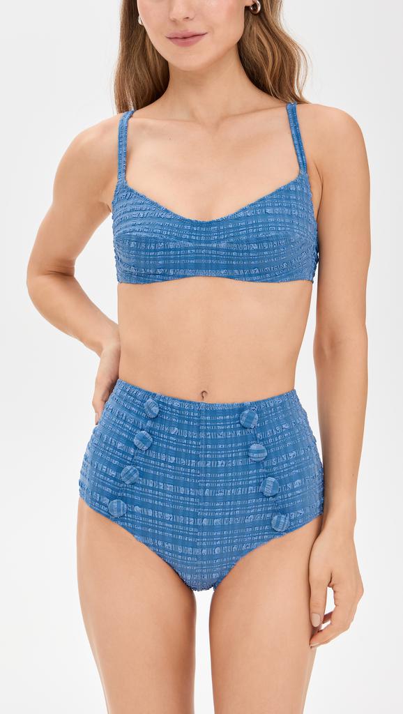 LISA MARIE FERNANDEZ Balconette High-Waist Bikini Set