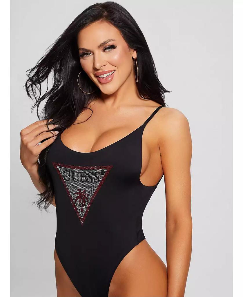 GUESS Women's Eco Metallic One-Piece Swimsuit