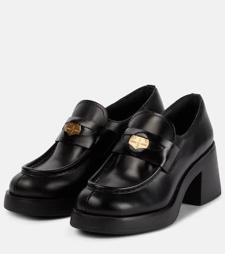 Miu Miu Leather penny loafers 5