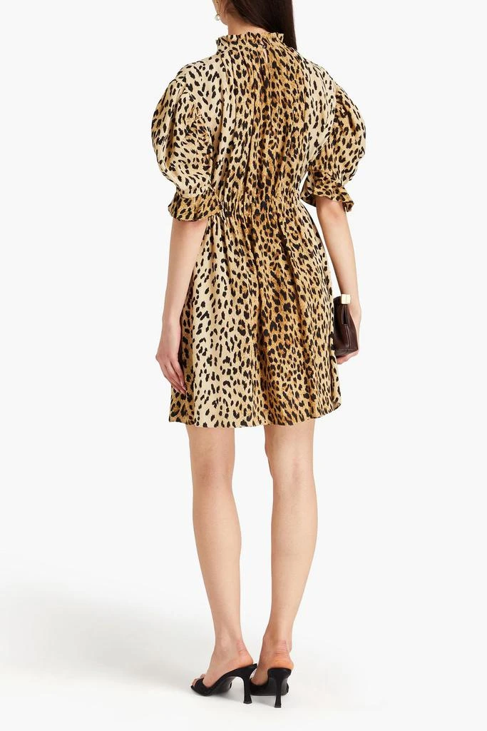Valentino Leopard-print silk crepe de chine mini dress 3