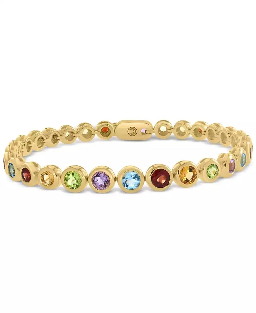 Effy EFFY® Multi-Gemstone Bezel Tennis Bracelet (6-3/4 ct. t.w.) in 14k Gold 1