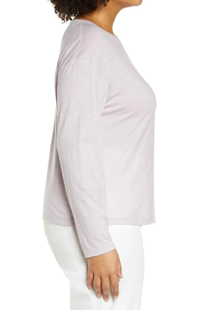 Vince Boxy Long Sleeve Cotton Crewneck Top 3