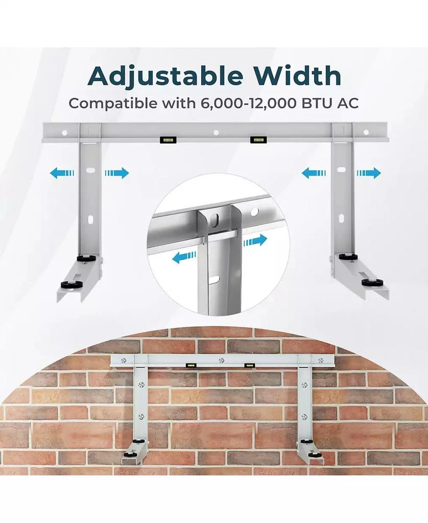 GOUUN Mini Split Wall Mounting Bracket for 6000-12000 BTU Universal Ductless AC 8