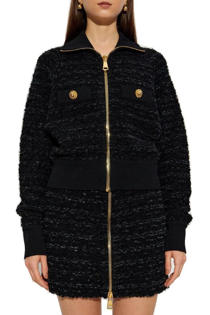 Balmain Balmain Tweed Bomber Jacket 2