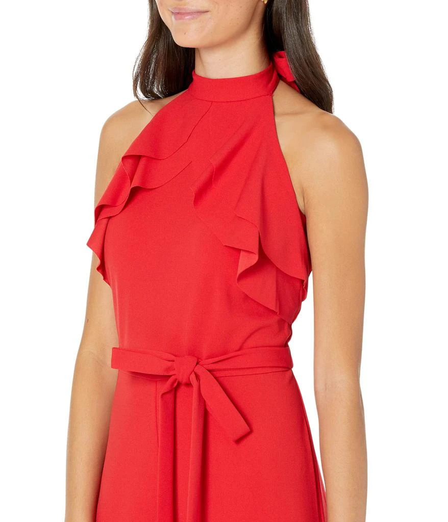 Bebe Ruffle Halter Tie Neck Jumpsuit 3