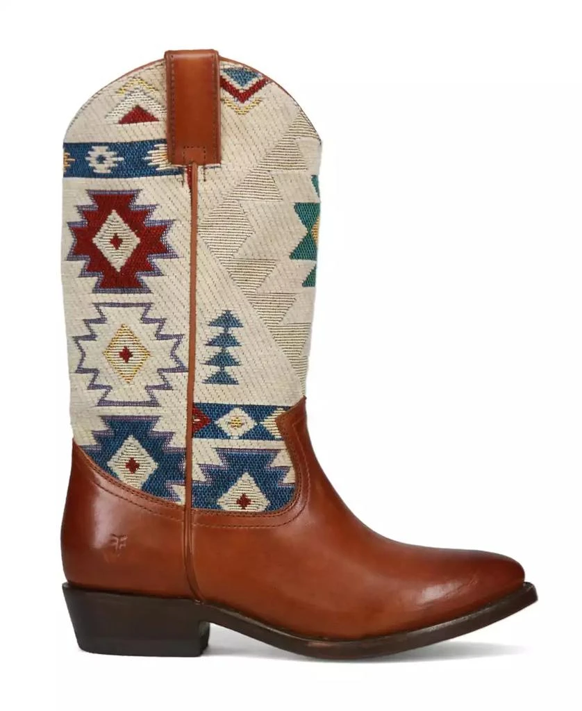 Frye Women's Billy Western Fabric Leather Boots 2