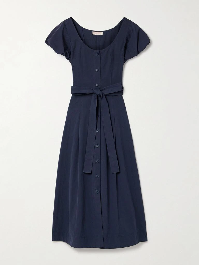 Ulla Johnson Rhea 配腰带纯棉中长连衣裙  - US0 1