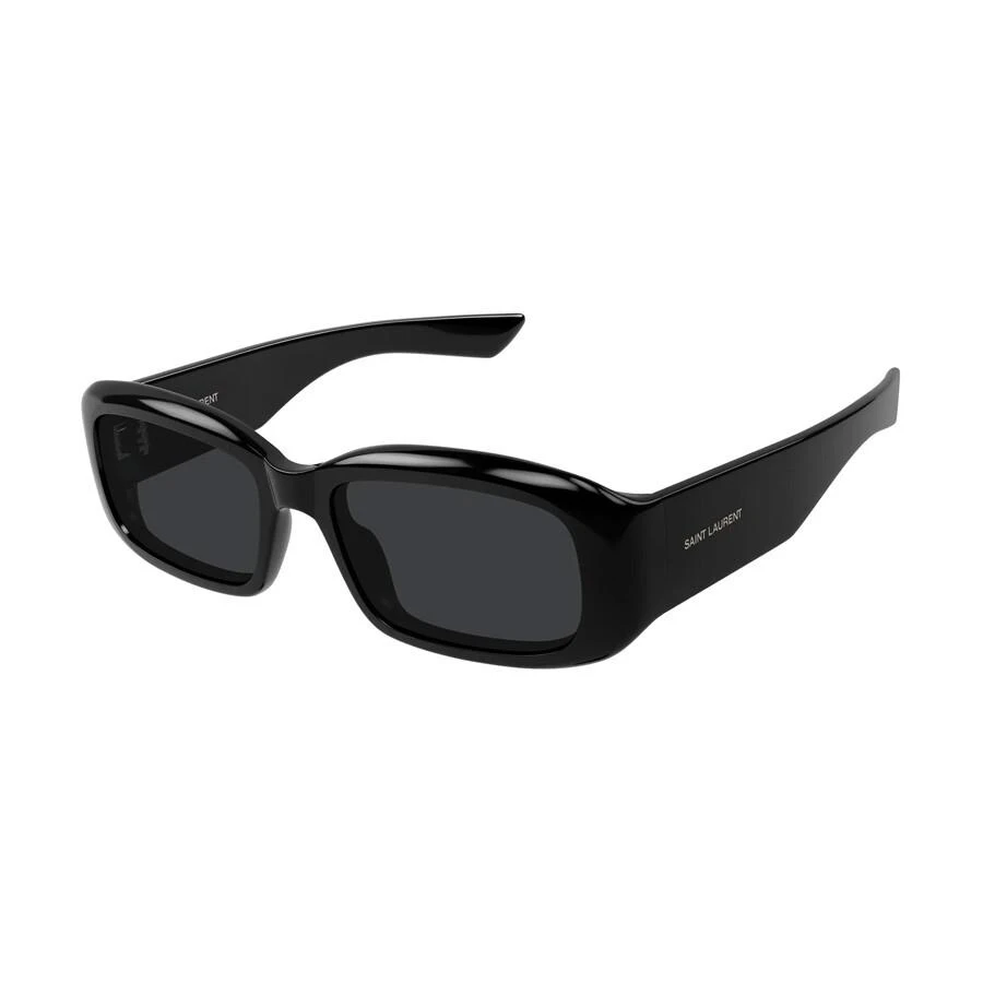 Yves Saint Laurent Black Rectangular Unisex Sunglasses SL 809 001 55