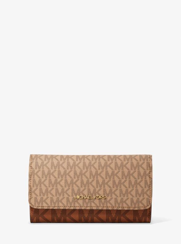 Michael Kors Jet Set Large Signature Logo Tri-Fold Wallet
