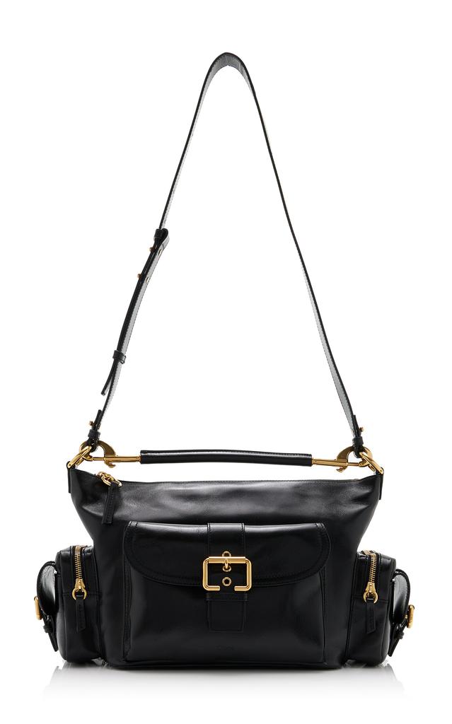 Chloé CAPPUCCINO LEATHER HORSE MEDAL CROSSBODY BAG