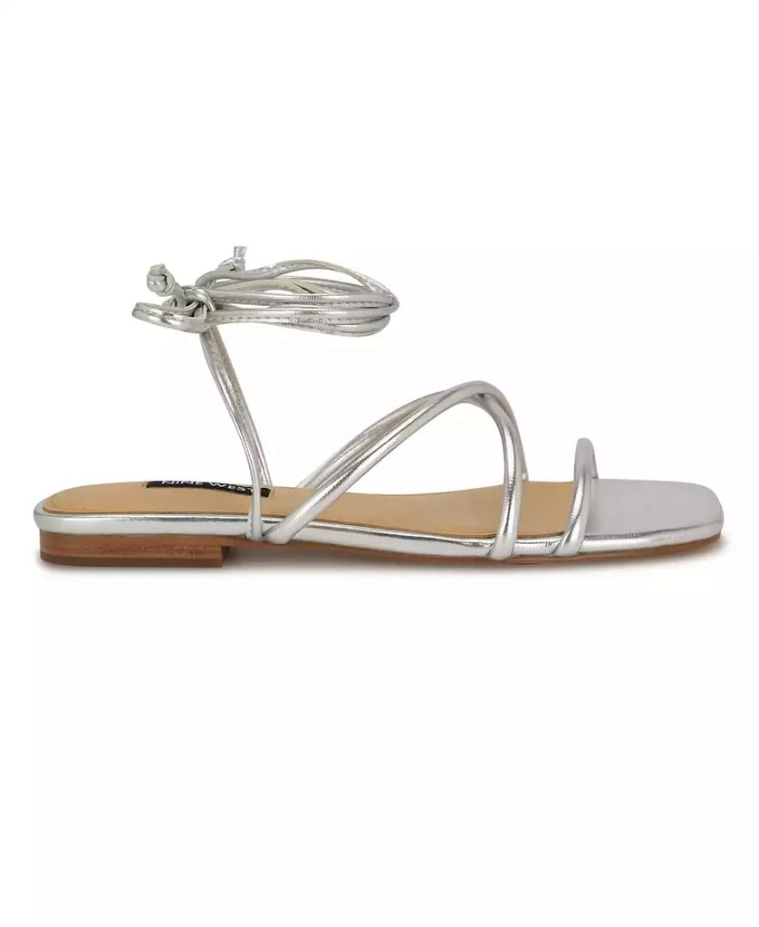 Nine West Women's Mikila Strappy Lace Up Flat Sandals 2