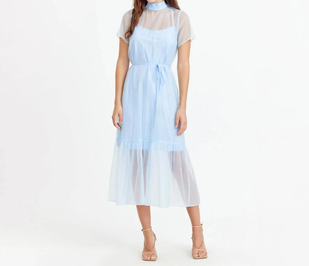 Adelyn Rae Adelyn Rae - Anais Organza Sheer Dress 1