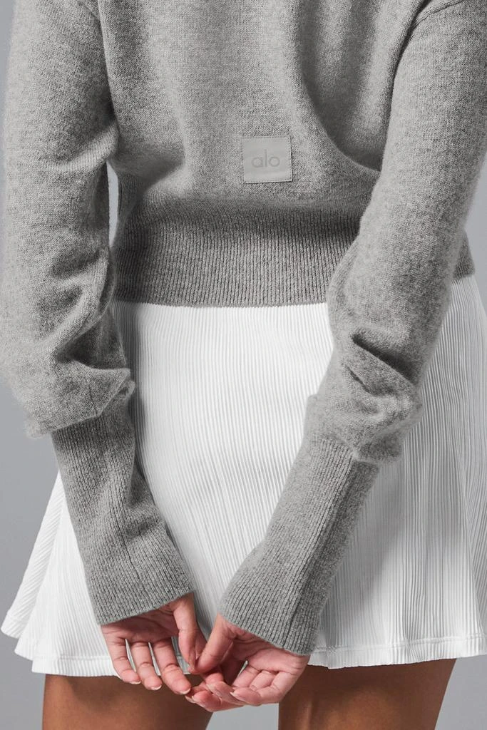 Alo Cashmere Jet Set Cardigan - Dove Grey Heather 3