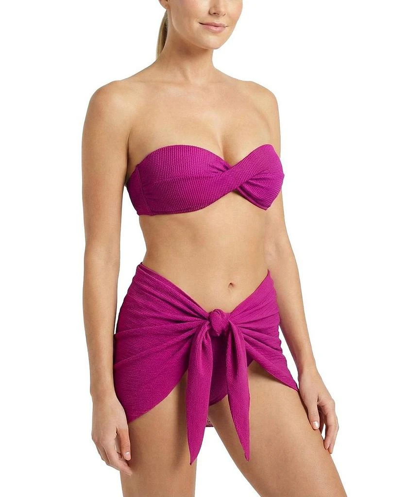 Change of Scenery Loryn Twist Bandeau Textured Bikini Top 9