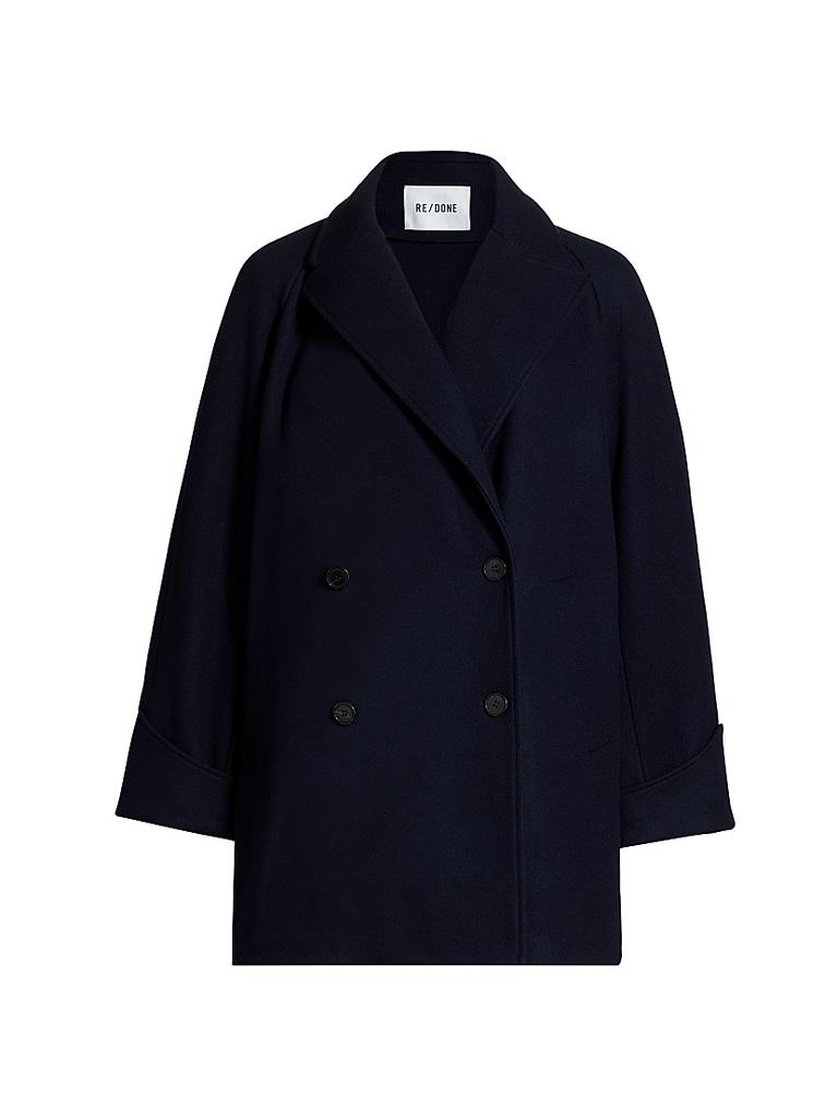 ジャケット LOEWE LOEWE PEBBLE PEACOAT S359Y01XBR5440 Pebble peacoat in wool Blue - LOEWE