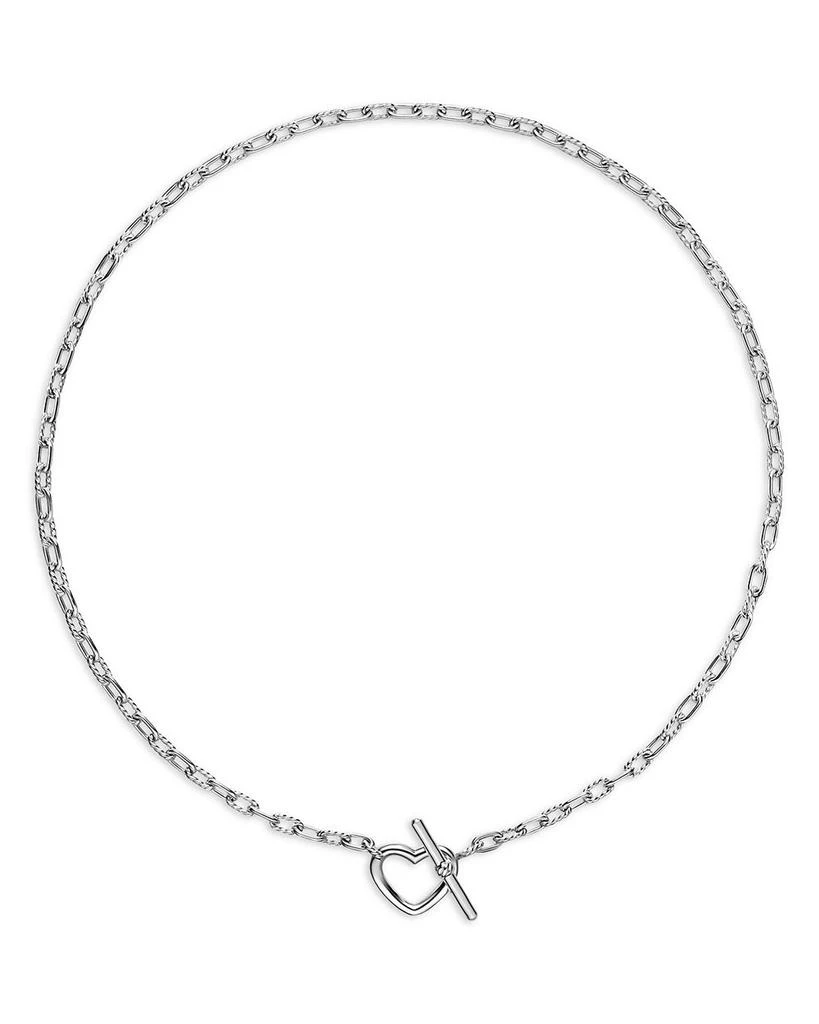 David Yurman DY Madison® Heart Toggle Chain Necklace in Sterling Silver, 3mm 2