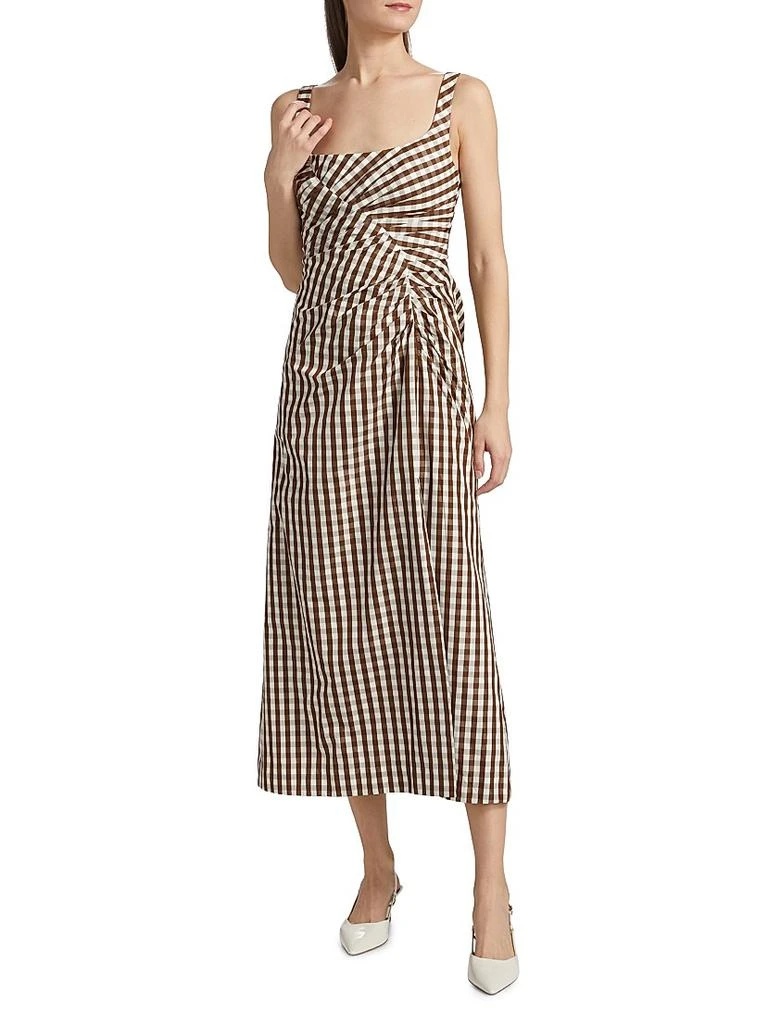 LELA ROSE Ruched Tank Sheath Midi-Dress 3