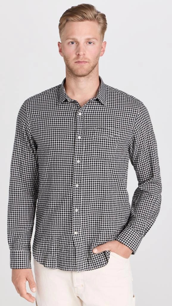 Officine Generale Lipp Japanese Brushed Cotton Check Shirt 1