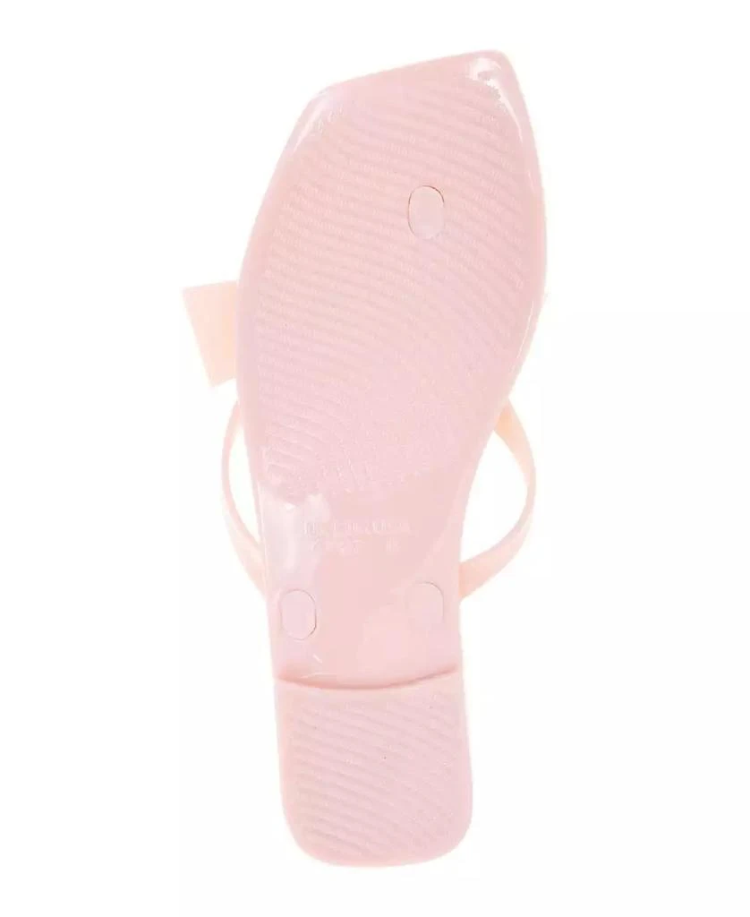 BCBG Women's Lima Bow Jelly Flat Sandals 5