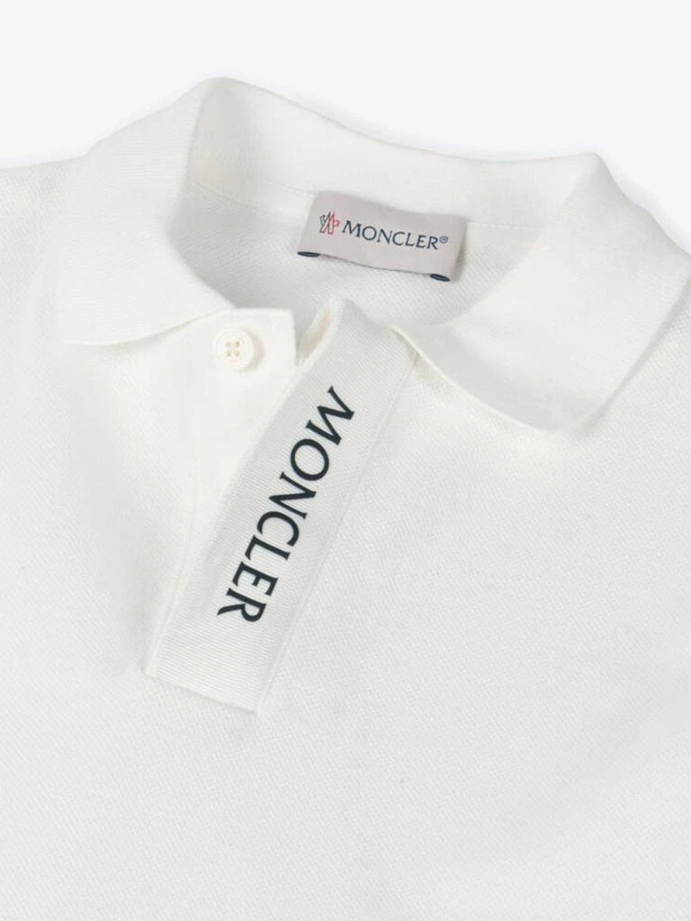 Moncler Moncler Enfant Boys Logo Polo Shirt in White 3
