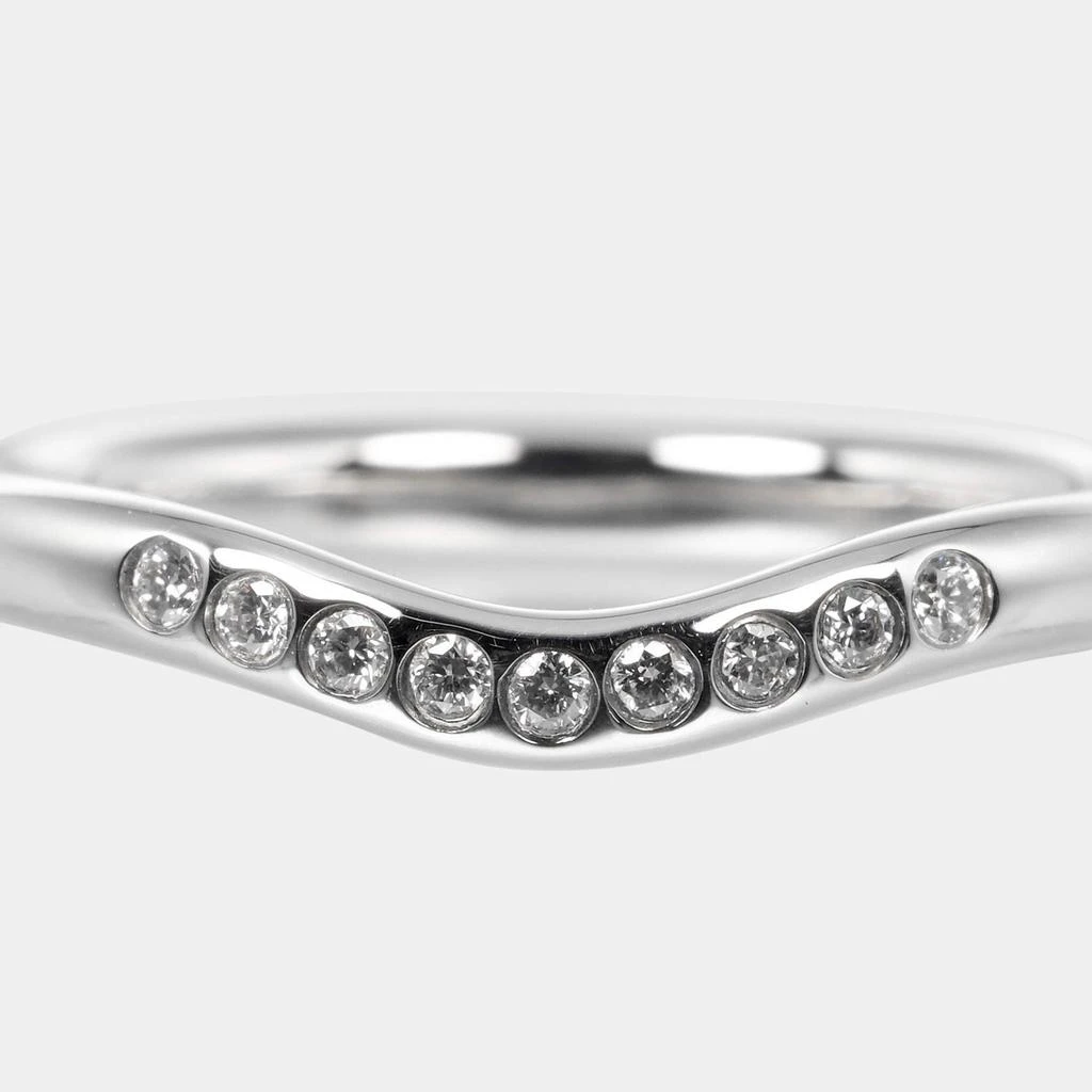Tiffany & Co. Tiffany & Co. Platinum and Diamond Elsa Peretti Curved Wedding Band Ring EU 47 4