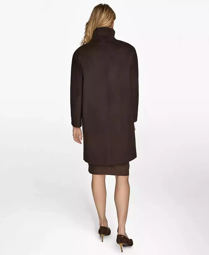 Donna Karan Women's Stand-Collar Single-Breasted Coat 8