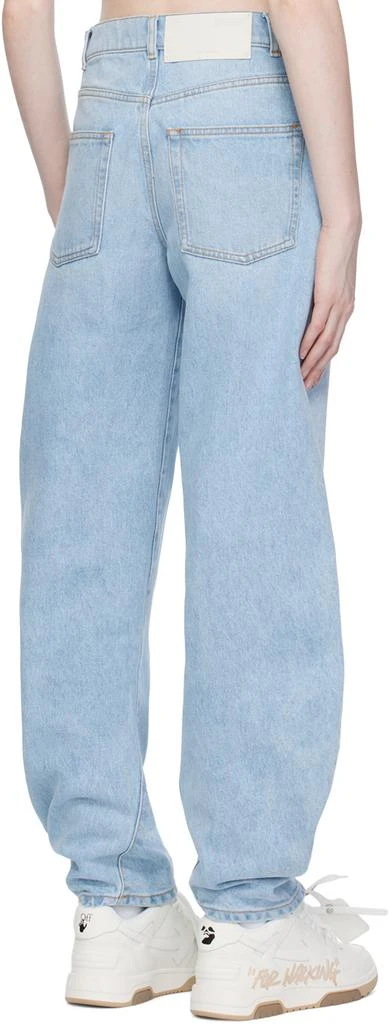 Off-White Blue Twist Banana Jeans 3