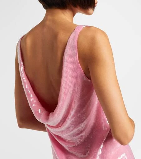 Versace Medusa 
95 sequined silk slip dress 6