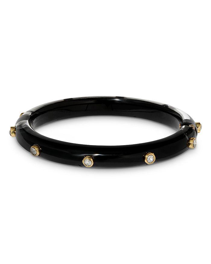 Alexis Bittar Crystal Studded Lucite Hinge Bracelet