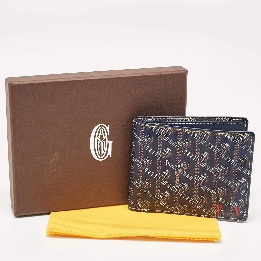 Goyard Goyard Blue Goyardine Coated Canvas Victoire Bifold Wallet 9