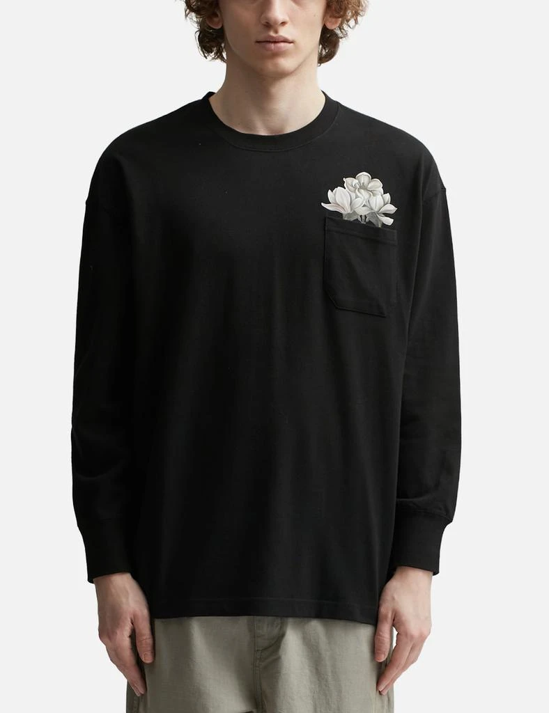 3.Paradis Black Flower Long Sleeve T-shirt 3