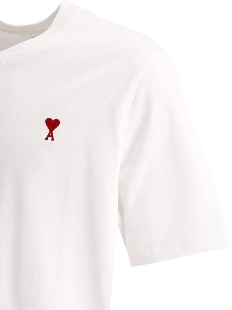 AMI AMI Paris Ami de Coeur Logo Embroidered Crewneck T-Shirt 4