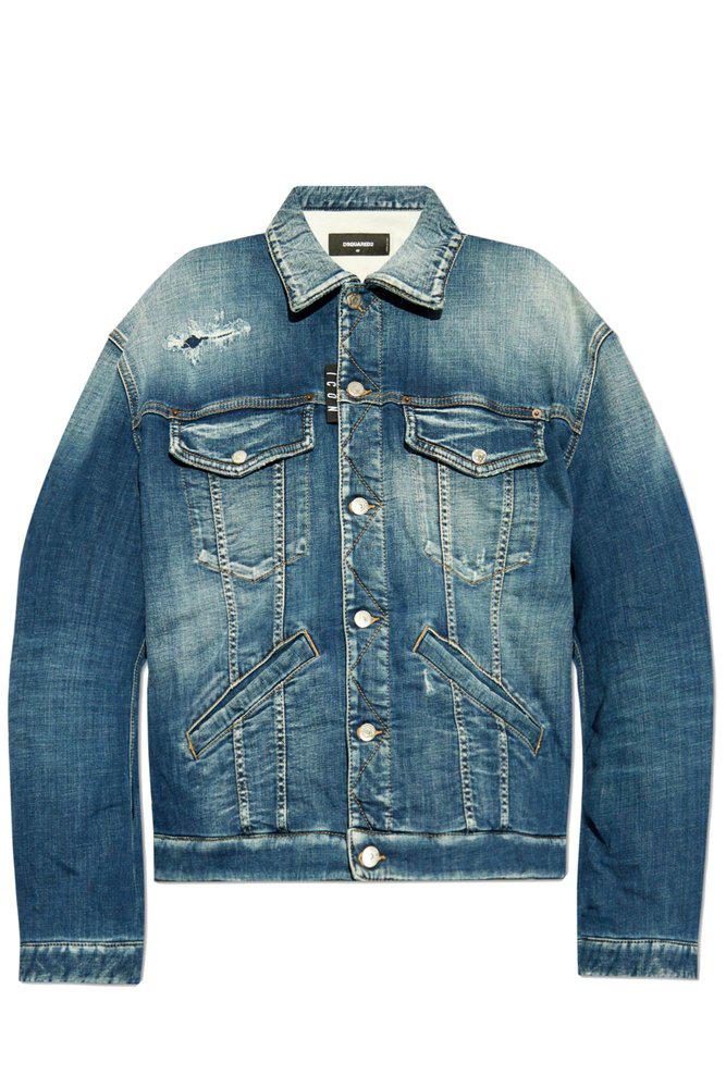 Dsquared2 Dsquared2 Distressed Denim Jacket