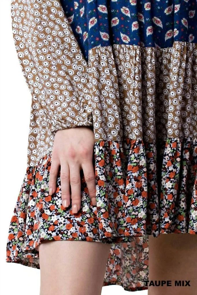 Kori Kori - Mixed Print Tie Back Dress 3