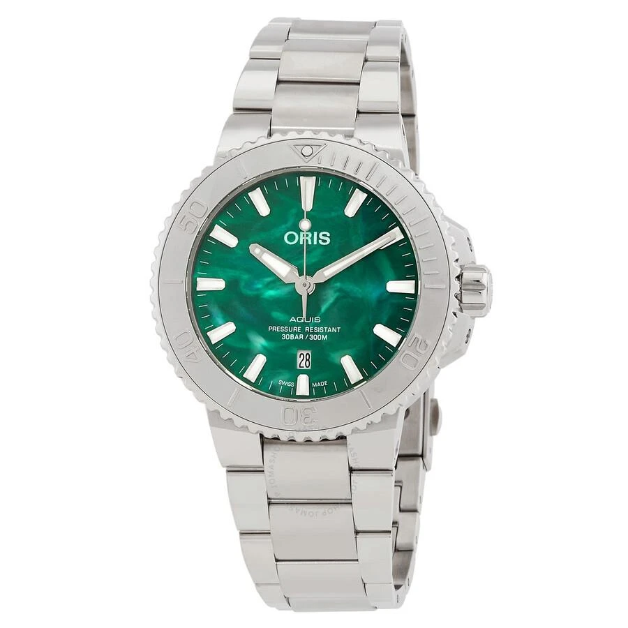 Oris x Bracenet Aquis Date Automatic Green Dial Men's Watch 01 733 7730 4137-07 8 24 05PEB 1