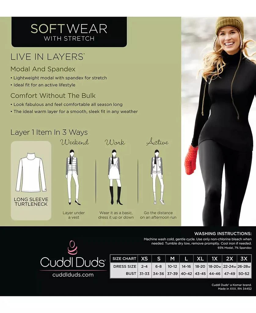 Cuddl Duds Softwear Long-Sleeve Turtleneck Top 5