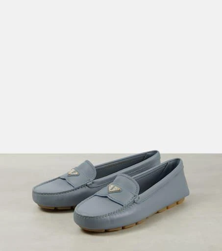 Prada Logo leather moccasins 5