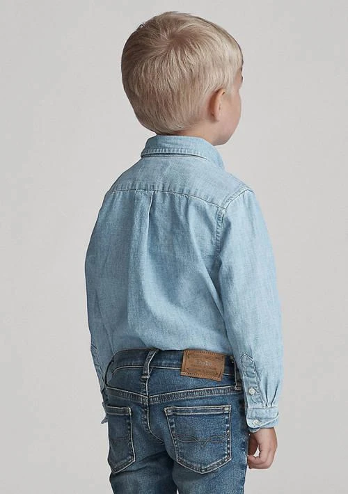 Ralph Lauren Boys 2-7 Indigo Cotton Chambray Shirt 2