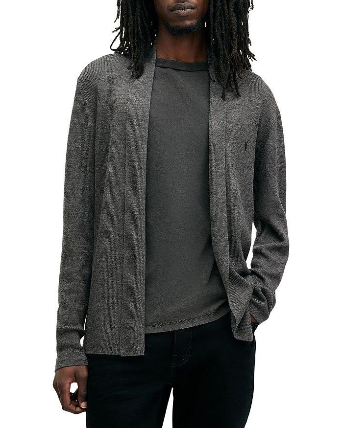 ALL SAINTS Mode Regular Fit Merino Wool Open Cardigan Sweater